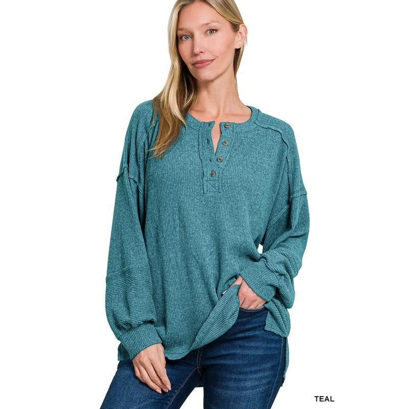 All Day Ease Henley Sweater