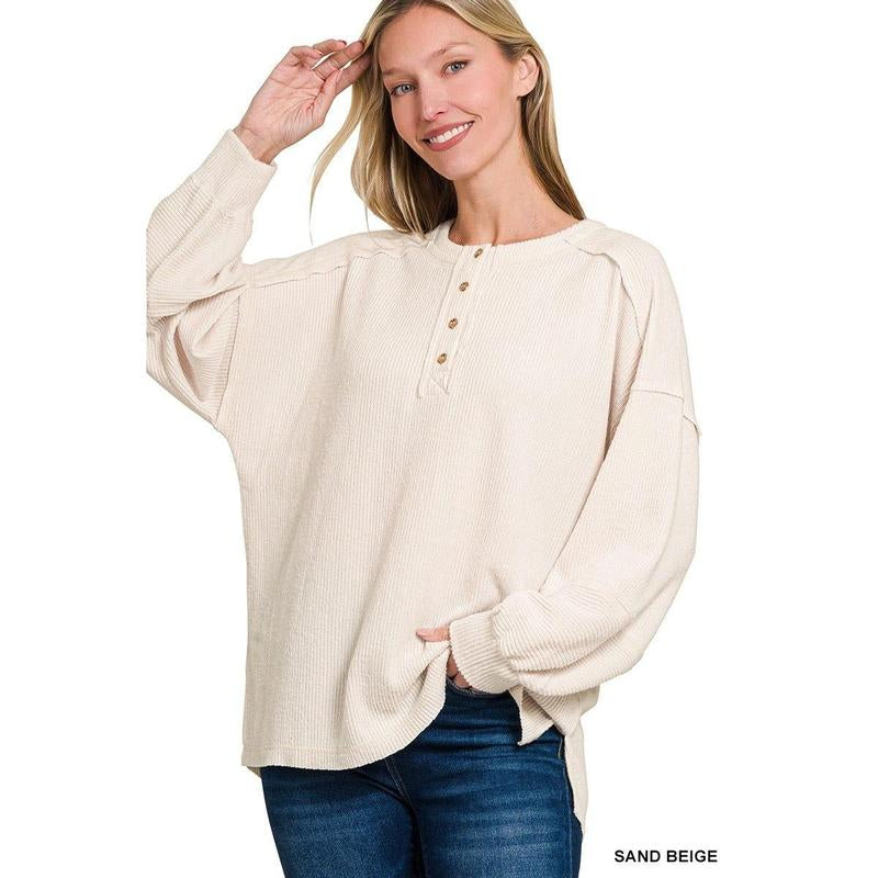 All Day Ease Henley Sweater