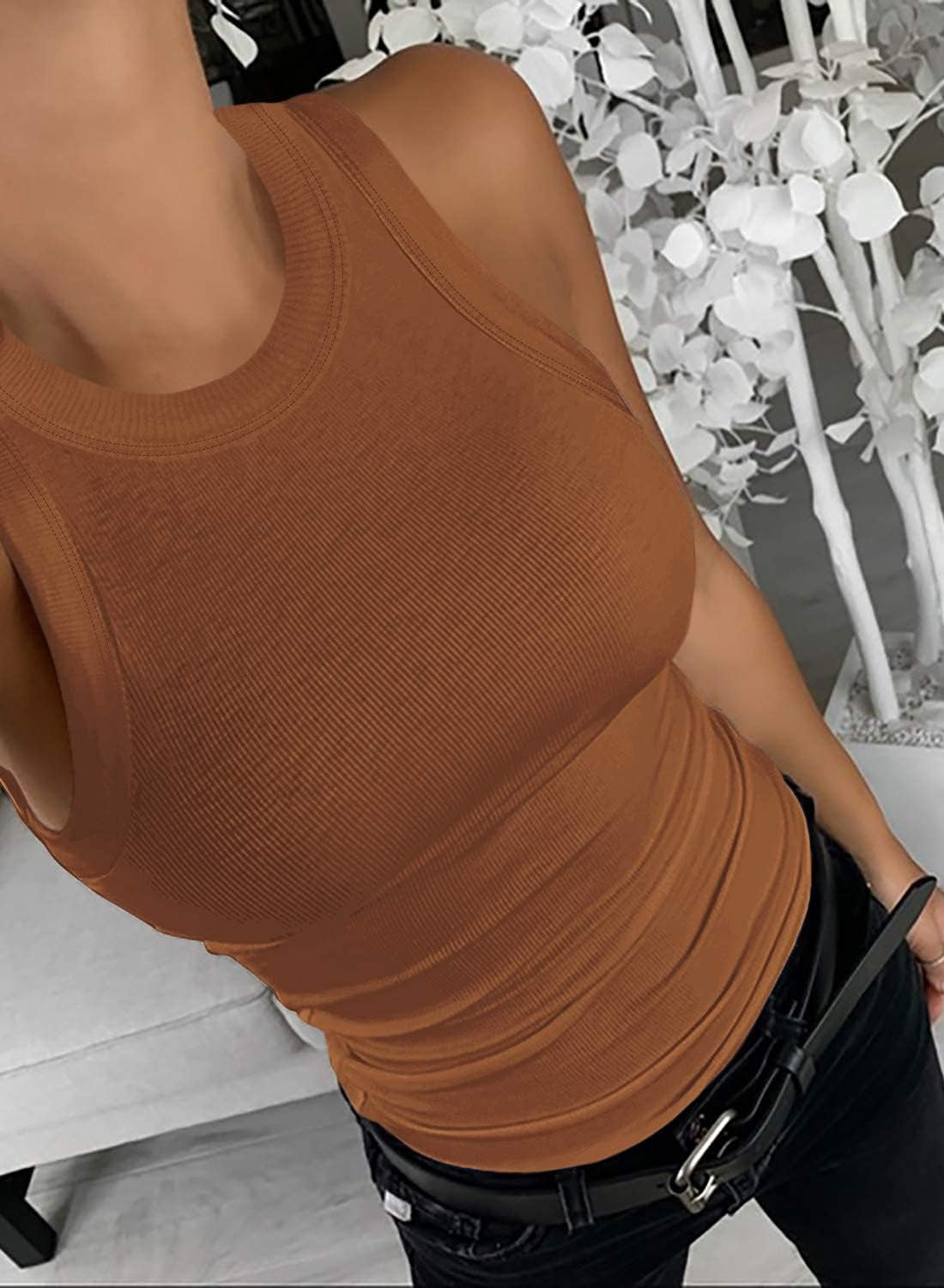 Women's Slim Knit Sleeveless Casual Tank Top