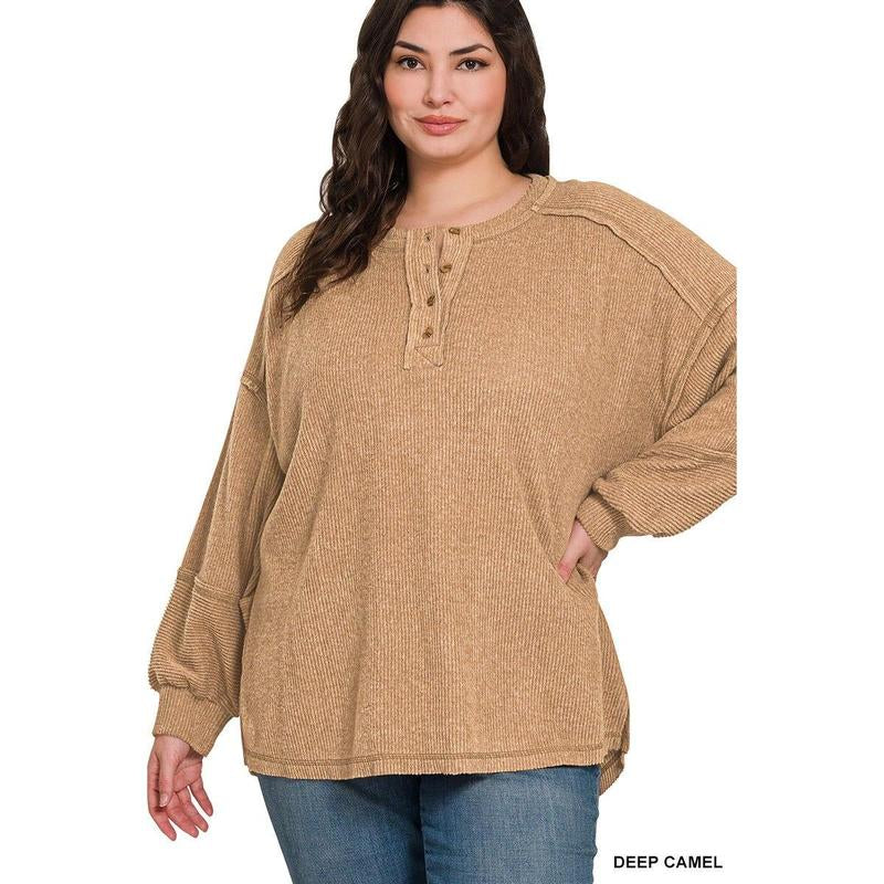 All Day Ease Henley Sweater