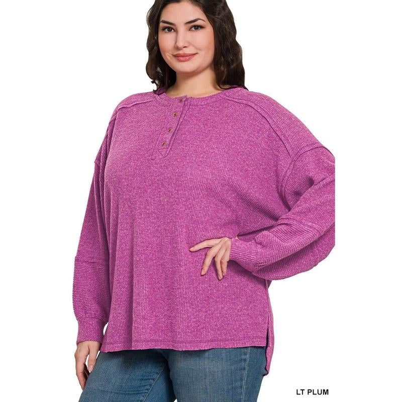 All Day Ease Henley Sweater