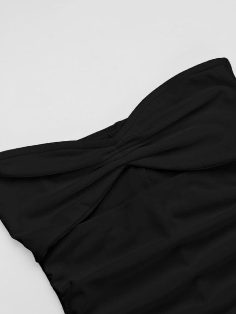 Women's Plain Cut Tube Strapless Summer Dress