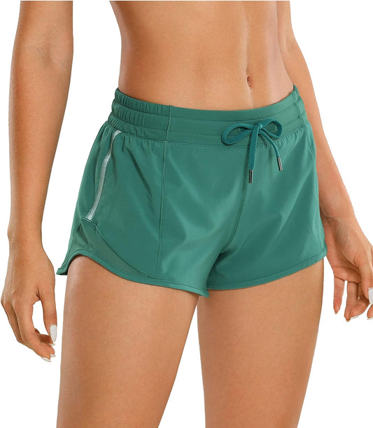 Athletic Shorts for Women with Zip Pocket